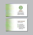 business visit card template with logo - concept vector image vector image