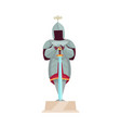 cartoon knight armor vector image