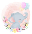 cute elephant vector image