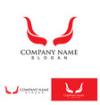 devil horn icon logo design template vector image vector image