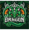 dragon esport mascot logo design vector image