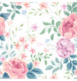 floral seamless pattern garden flower rose vector image