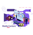isometric concept education vector image vector image