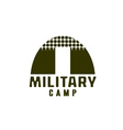 military tent icon vector image