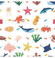 vibrant seamless pattern featuring a variety vector image vector image