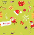 wallpaper design with elves acorns and branches vector image