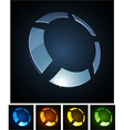 3d round emblems vector image vector image