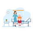 elderly care services hand drawn cartoon flat vector image