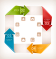 info graphics banner with icons retro design vector image vector image