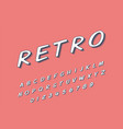 retro font and alphabet stock vector image