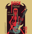 rock music festival poster template for live vector image