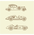 vintage sport racing cars vector image vector image