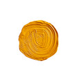 yellow orange circle paint stroke vector image vector image