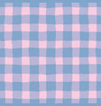 blue checkered pink seamless pattern vector image