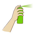 hand holding spray paint vector image