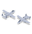 isometric close air support attack aircraft vector image vector image