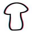 symbol magic mushroom with two multiple vector image