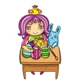easter kid vector image