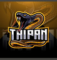 taipan snake mascot logo design vector image vector image