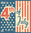 united states flag independence day holiday 4 july vector image