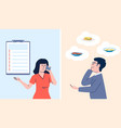 working housewife difficulties tired woman talk vector image