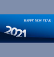 2021 happy new year background in paper style vector image