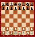 chess pieces and chessboard vector image vector image