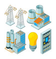 energy electric system power lighting generators vector image