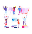 international people students get education from vector image