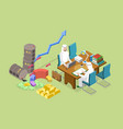 3d isometric flat conceptual vector image vector image