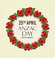 anzac day lest we forget flower wreath natural vector image