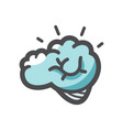 human brain storm icon cartoon vector image