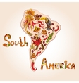 south america sketch concept vector image