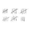 tally marks count or prison wall sticks lines vector image vector image