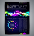 template page design with colorful abstract shape vector image