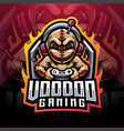 voodoo gaming esport mascot logo vector image
