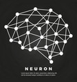 abstract brain neural network poster design vector image