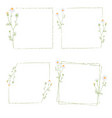 beautiful minimal white chamomile flower square vector image vector image