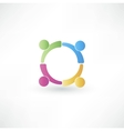 hands connecting icon vector image