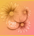 happy easter background with decorative eggs vector image