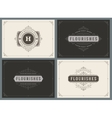 vintage ornament greeting cards templates vector image