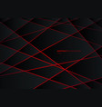 abstract black geometric polygon on red laser vector image