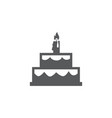 cake icon on white background vector image vector image