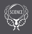 dna logo in the form of emblem vector image