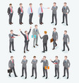group of business man isometric design vector image