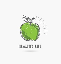 Logo healthy lifestyle Design icon Royalty Free Vector Image