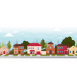 street houses neighbourhood home road suburban vector image vector image