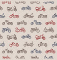 seamless pattern with motorcycles of different vector image vector image