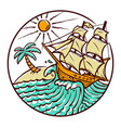views sailing ships vector image vector image