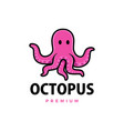 cute octopus cartoon logo icon vector image vector image